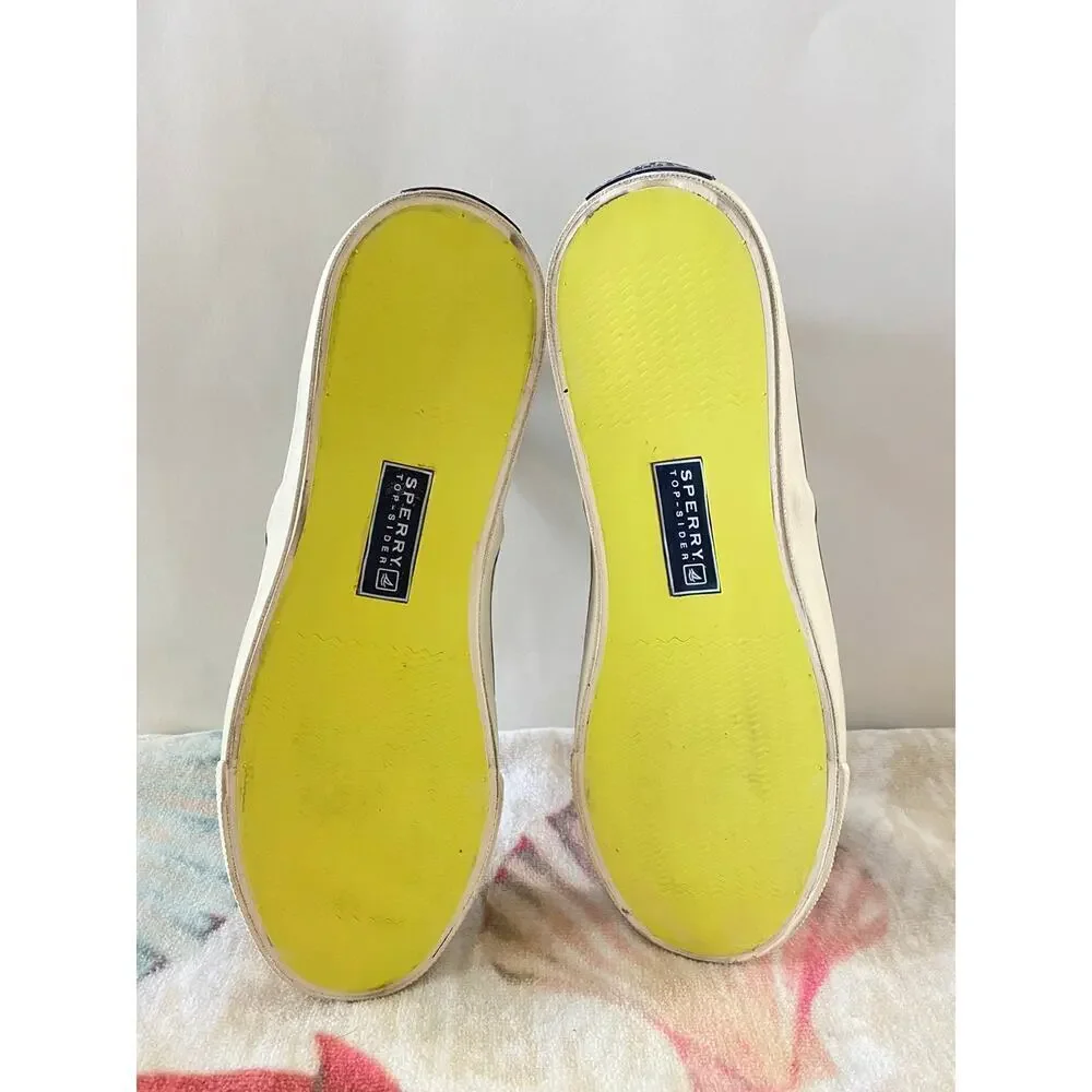 Sperry Spider Women's  Slip On Casual Canvas Blue White Yellow US 9 - Picture 7 of 9